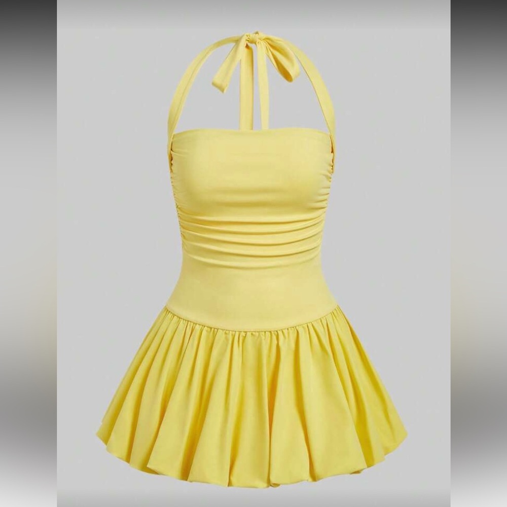 Yellow Halter Dress